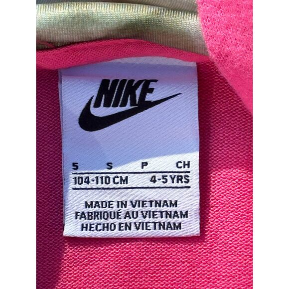 NWT Nike Girls Pullover Hoodie and Leggings Set Pink Olive - Size 5 - Picture 8 of 9